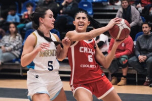 Fernanda Ovalle en el partido de Chile ante Argentina por el Sudamericano femenino 2024