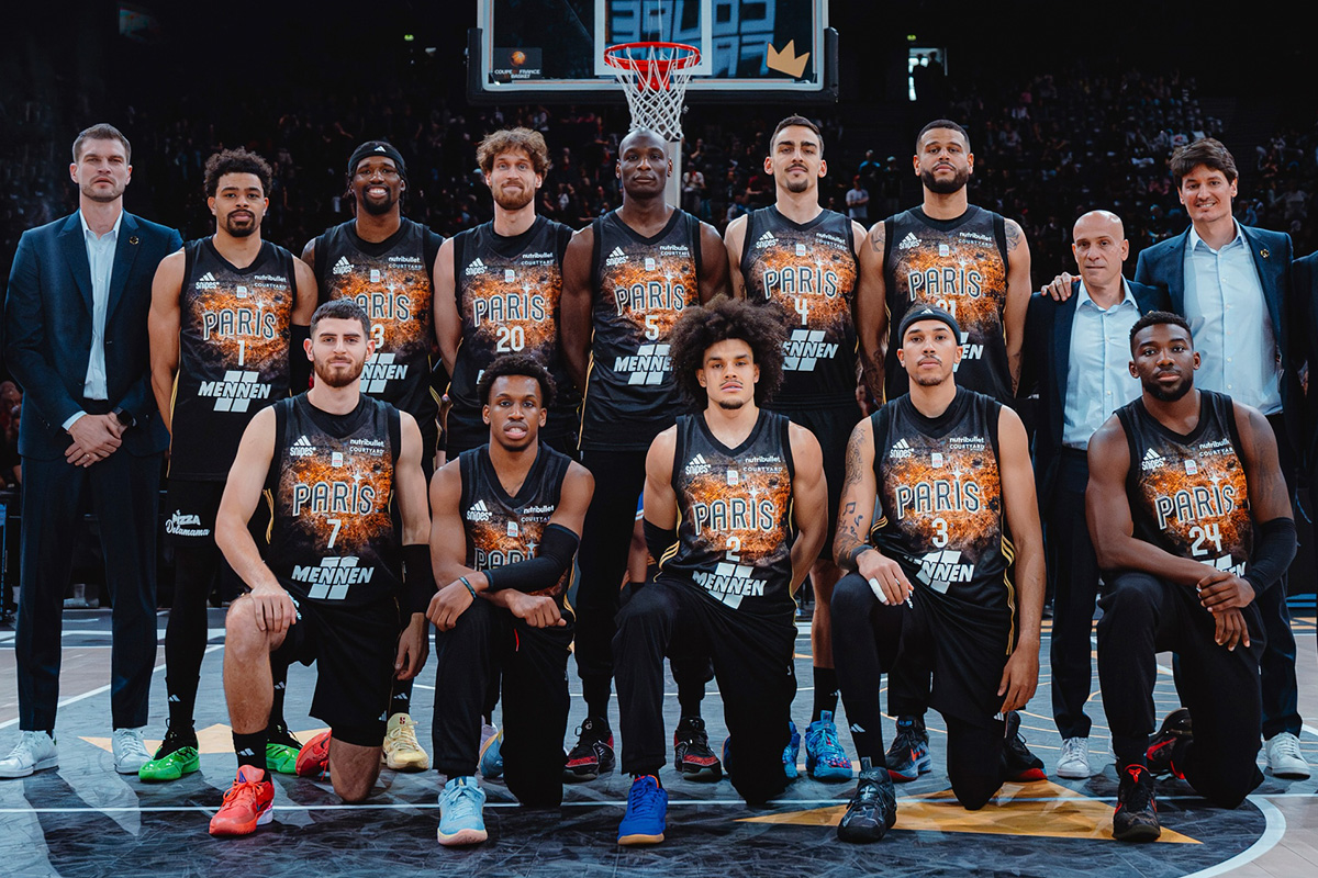 Sebstián Herrera en el equipo del Paris Basketball campeón de la Copa de Francia 2024-25,